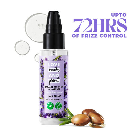 Buy Love Beauty Planet Argan Oil & Lavender Hair Serum for Frizz free hair 50 ml-Purplle