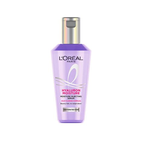 Buy L'Oreal Paris Hyaluron Moisture 96H Moisture Injecting Hair Serum with Hyaluronic Acid to get bouncy & frizz-free hair | 80 ml-Purplle