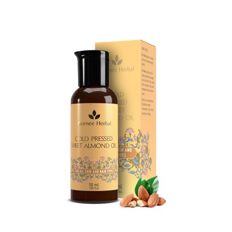 Buy AVIMEE HERBAL Keshpallav Almond Oil | Pure Cold Pressed Oil | Fights Split Ends & Strengthens Hair | Enriched With Vitamin E | Mineral Oil Free | 50 ml-Purplle