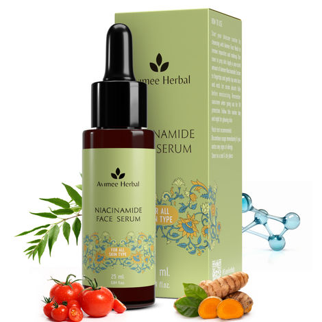 Buy AVIMEE HERBAL 10% Niacinamide Face Serum with Hyaluronic Acid | For Acne Marks, Blemishes & Oil Balancing with Zinc | Skin Clarifying Anti Acne Serum for Oily & Acne Prone Skin | 25 ml-Purplle