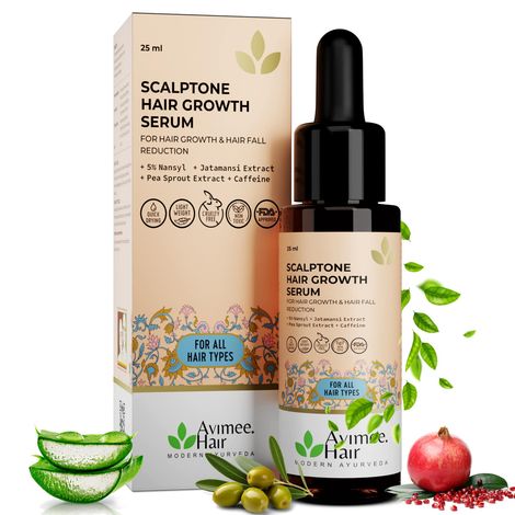 Buy AVIMEE HERBAL Scalptone Hair Growth Serum | Scientifically Proven Formula | Enriched with Nansyl & Green Tea Extract | For Hair Growth & Hair Fall Reduction | 25 ml-Purplle