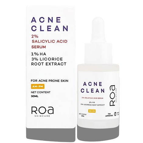Buy ROA Skincare Acne Clean 2% Salicyclic Acid Face Serum 25 gm-Purplle