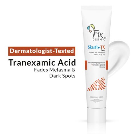 Buy Fixderma SKARFIX -TX Cream Tranexamic Acid, Alpha, Arbutin, Vitamin C & Kojic Acid 30 gm-Purplle