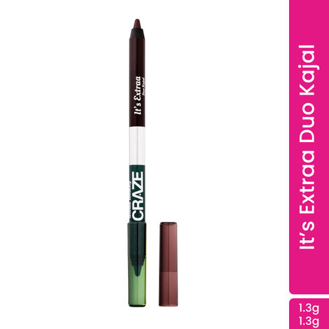 Buy Swiss Beauty CRAZE It's Extraa Duo Kajal | 2 Colours in One | Lighter + Deeper Shade | Precise Tip | Highly Pigmented | Smudge-Resistant | Vitamin E | 5 - Dynasty-Purplle