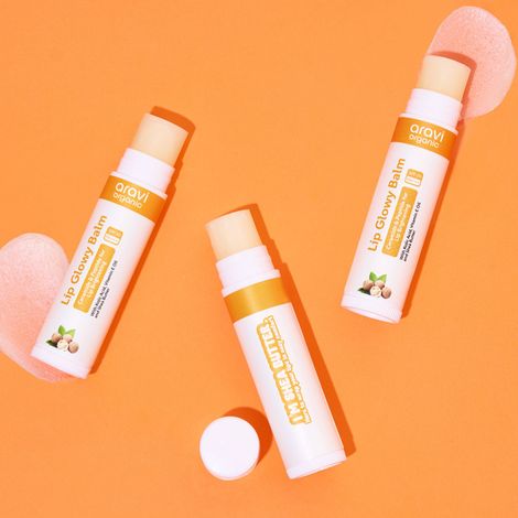 Buy Aravi Organic Lip Glowy Balm With SPF 50 PA+++ & Kojic Acid - Ceramide & Peptide For Lip Brightening - SLS & Paraben Free - 5 gm-Purplle