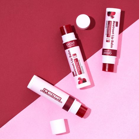 Buy Aravi Organic Beetroot Tinted Lip Balm With SPF 50 PA+++ & Kojic Acid - Ceramide & Peptide For Lip Brightening & Hydrating - SLS & Paraben Free - 5 gm-Purplle