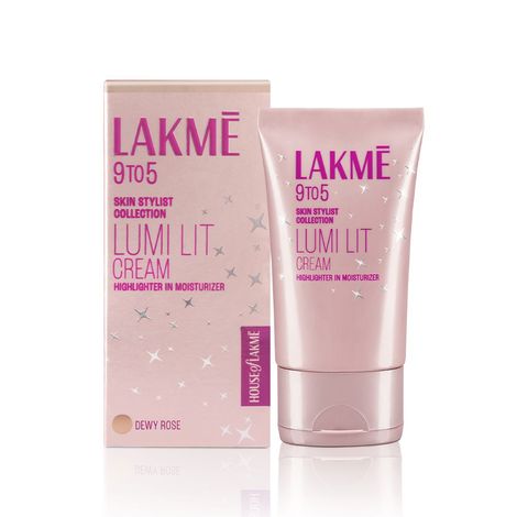 Buy Lakme Lumi Strobe Cream - Highlighter + Moisturizer + Primer With Hyaluronic Acid & Niacinamide - Dewy Rose | 60 gm-Purplle