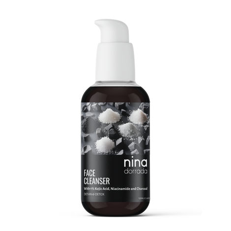 Buy Nina Dorrada Charcoal & Niacinamide Face Wash - 1% Kojic Acid Cleanser for Greasy and Oily Skin | Sulphate-Free 120 ml-Purplle