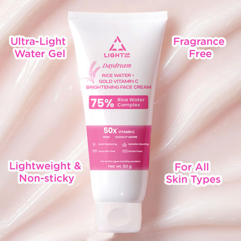 Buy Light up Daydream 75% Rice Water Complex Brightening Face Cream | Oil Free, Hydrates Skin (50 gm)-Purplle