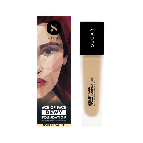 Buy SUGAR Cosmetics Ace Of Face Dewy Foundation - 05 Flat White (30 ml)-Purplle