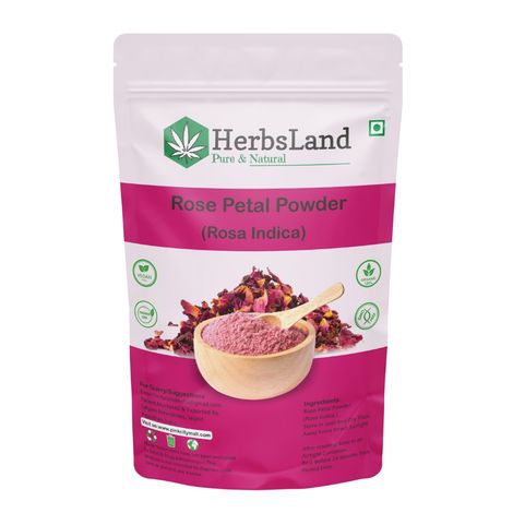 Buy Herbsland Pure Rose Petal Powder - Natural Skin Toner & Brightening Face Pack | Organic Skincare | Anti-Aging | 100 gm-Purplle
