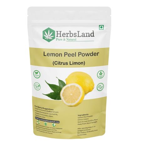 Buy Herbsland Lemon Peel Powder - Skin Whitening, Acne Treatment & Deep Cleansing | Vitamin C Face Mask | 100 gm-Purplle