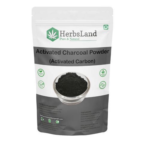 Buy Herbsland Activated Charcoal Powder - Deep Cleansing, Blackhead Removal & Skin Purification | Organic Skincare |100 gm-Purplle