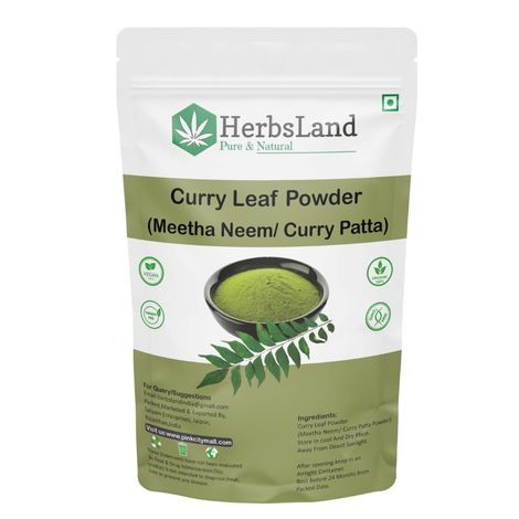 Buy Herbsland Pure Curry Leaf Powder - Natural Remedy For Hair Fall, Dandruff & Skin Brightening |100 gm-Purplle