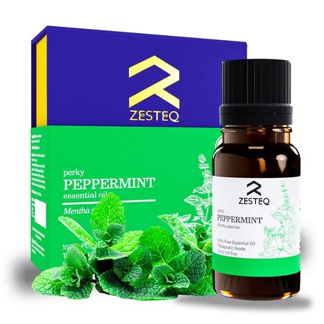 Buy Zesteq Undiluted Organic Peppermint Essential Oil (15 ml) | Clinically Tested | Energizes & Refreshes, Relieves Headaches, Soothes Muscles | Certified Organic-Purplle