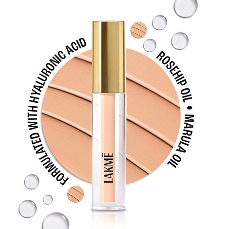Buy Lakme 9to5 Hya Matte Liquid Concealer With Hyaluronic Acid, Rosehip Oil, Marula Oil, Ultra Breathable Finish, Weightless Formula - Ivory - 2 ml-Purplle