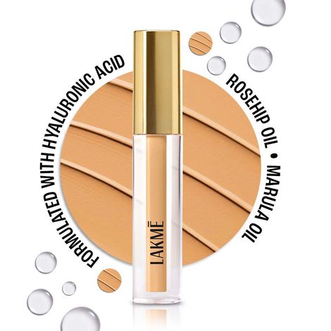 Buy Lakme 9to5 Hya Matte Liquid Concealer With Hyaluronic Acid, Rosehip Oil, Marula Oil, Ultra Breathable Finish, Weightless Formula - Sand - 2 ml-Purplle