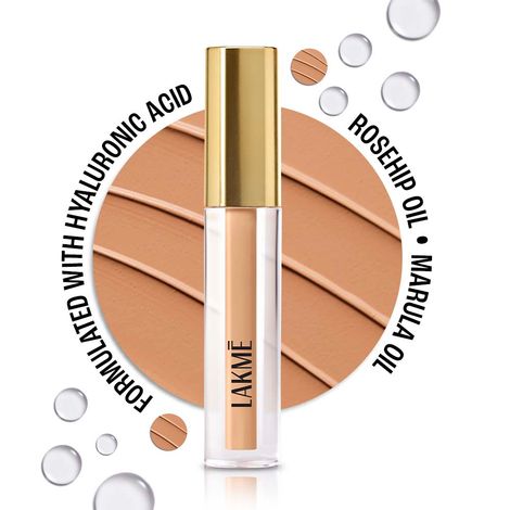 Buy Lakme 9to5 Hya Matte Liquid Concealer With Hyaluronic Acid, Rosehip Oil, Marula Oil, Ultra Breathable Finish, Weightless Formula - Beige - 2 ml-Purplle