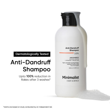Buy Minimalist Anti-Dandruff Shampoo 3.5% (200 ml)-Purplle