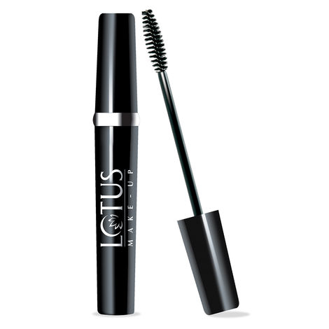 Buy Lotus Herbals Make-Up Black Maxlash Volumnising Botanical Waterproof Mascara Black | Smudge Proof | Vitamin E | 3.8 gm-Purplle