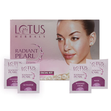 Buy Lotus Herbals Radiant Pearl Cellular 1 Facial Kit | For Deep Cleaning | With Pearl Extracts & Green Tea | 37 gm-Purplle