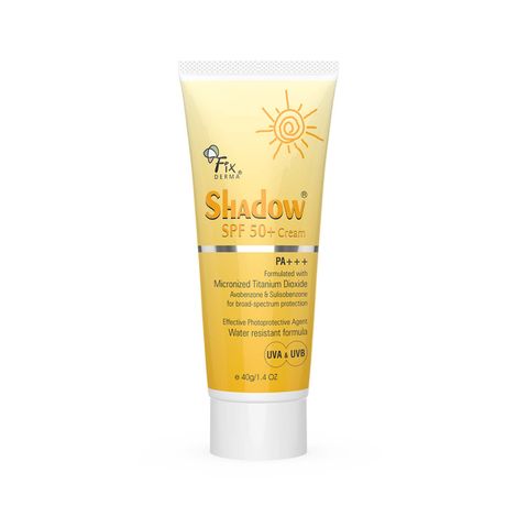 Buy Fixderma Shadow Sunscreen SPF 50+ Cream PA+++ Sunscreen for Dry Skin, Sunscreen for UVA & UVB Protection, Non Greasy & Water Resistant - 40 gm-Purplle