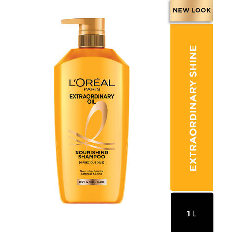 Buy L'Oreal Paris Extraordinary Oil Nourishing Shampoo For Dry and Dull Hair, Smoothens Hair, 1000 ml-Purplle