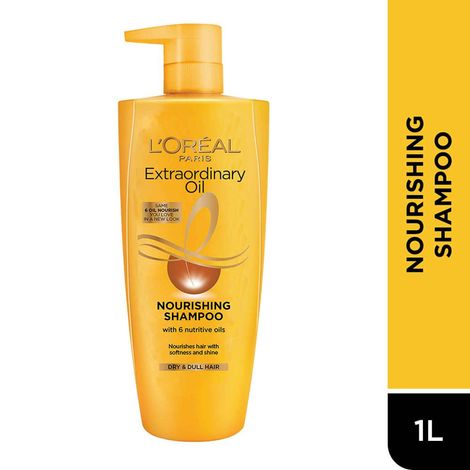 Buy L'Oreal Paris Extraordinary Oil Nourishing Shampoo For Dull and Dry Hair 1L Smoothens Hair - 1 ltr-Purplle