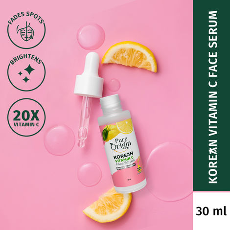 Buy Pure Origin 20x Korean Vitamin C Brightening Face Serum | Reduces Dark Spots, Dullness & Uneven Skin Tone | Serum For Glowing Skin | For All Skin Types | 30 ml-Purplle