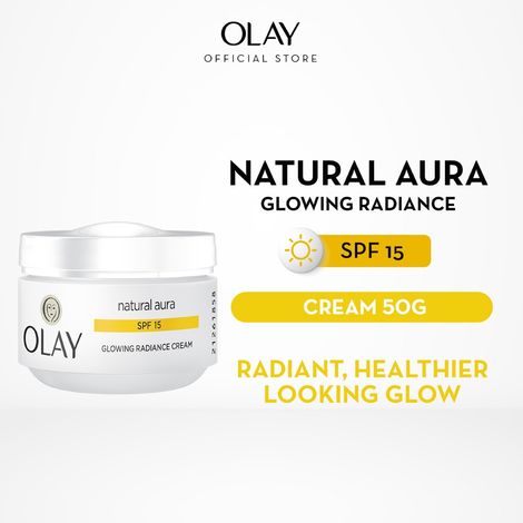 Buy Olay Natural Aura Day Cream |Glowing Radiance cream SPF 15 |50 gm-Purplle