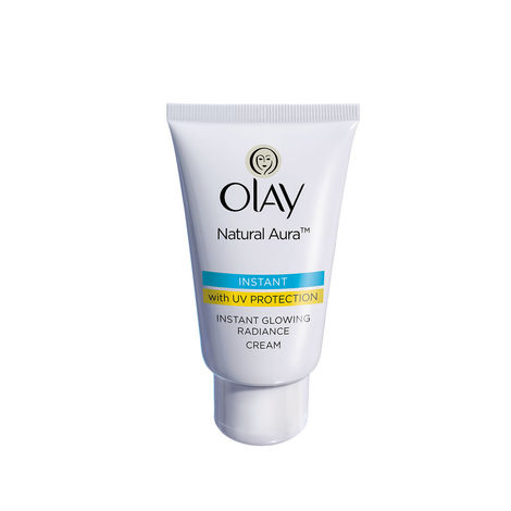 Buy Olay Natural Aura| Instant Glowing Radiance cream with UV Protection| 40 gm-Purplle