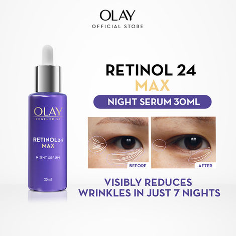 Buy Olay Retinol24 Max Night Serum, Visibly Reduces Fine Lines in 7 Nights, No Redness, Fragrance Free (30 ml)-Purplle