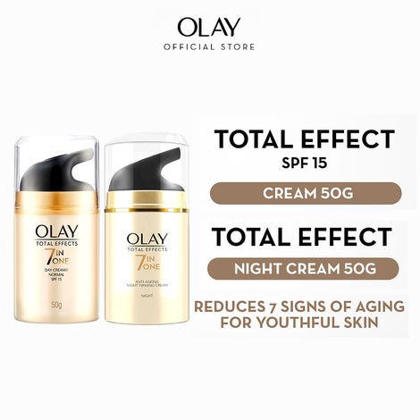Buy Olay Total Effects Day Cream + Olay Total Effects Night Cream - Slay All Day Pack (50 gm + 50 gm)-Purplle