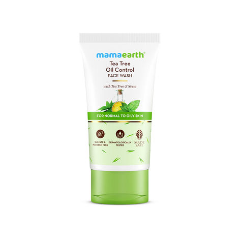 Buy Mamaearth Tea Tree Oil Control Face Wash with Tea Tree & Neem for Normal to Oily Skin - 150 ml Up to 12 Hrs Oil Control | Cleanses Gently | Controls Acne & Pimples-Purplle