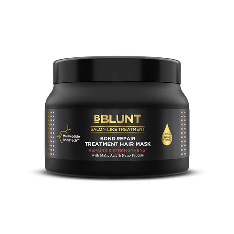 Buy BBLUNT Bond Repair Treatment Hair Mask - 250 gm Repairs Damaged Bonds by 90% in 1 Use | Powered with MaliPeptide BondTech | Recommended by Hair Experts-Purplle