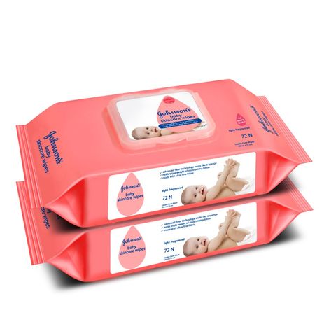 Buy Johnsons Baby Skincare Wipes Twin Pack 72 wipes-Purplle
