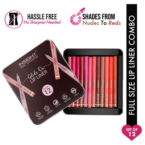Buy Insight Cosmetics Glide On Lip Liner - Pack of 12 pcs-Purplle