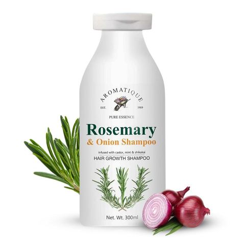 Buy Aromatique Rosemary Shampoo - 300 ml Rosemary Shampoo for Hair Growth Enriched with Onion, Castor Oil & Shikakai Extract - Rosemary Shampoo for Hair Fall & Dandruff Control-Purplle