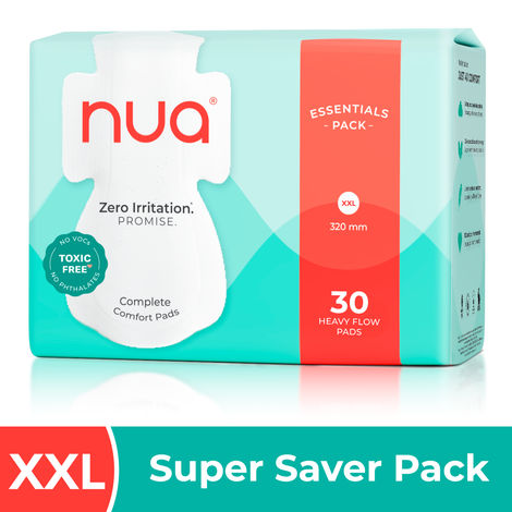 Buy Nua Ultra Thin Sanitary Pads for Women - Heavy XL+ (without disposal covers - 30 pads)-Purplle
