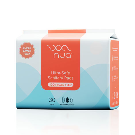 Buy Nua Ultra Thin Sanitary Pads for Women - Medium XL (without disposal covers - 30 pads)-Purplle