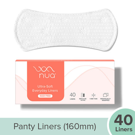 Buy Nua Ultra-Soft Panty Liners - 160 mm (40 liners)-Purplle