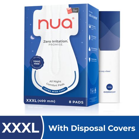 Buy Nua Ultra-Safe Night Pads XXXL (400mm - 8 pads)-Purplle