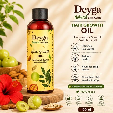 Buy Deyga Hair Growth Oil | Promotes Hair Growth | Reduces Hairfall | Repairs Damaged Hair | Makes Hair Soft & Smooth | Infused with Hibiscus, Rosemary & Grapeseed Oil (100 ml, Hair Growth Oil) | Suits Men and Women-Purplle