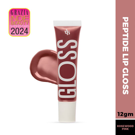 Buy FAE Beauty Peptide Lip Gloss | With Passionfruit Oil & Argireline to Smoothen, Even, and Soften Lips | Non Sticky | Hydrating | Vegan | Shade Living | Rosewood Gloss (12 gm)-Purplle