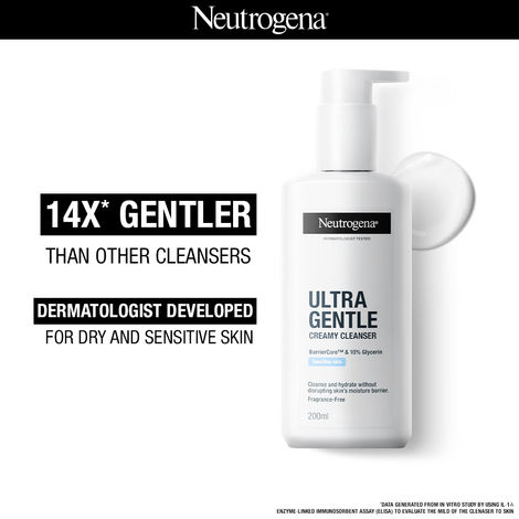 Buy Neutrogena Ultra Gentle Creamy Cleanser, 200 ml-Purplle