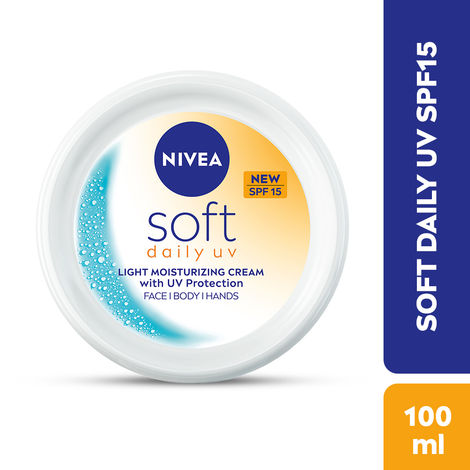 Buy NIVEA Soft Daily UV Light Moisturising Cream with SPF-15, 100 ml-Purplle