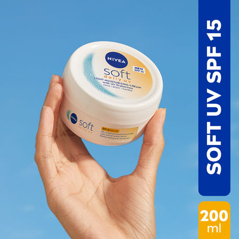 Buy NIVEA Soft Daily UV Light Moisturising Cream with SPF-15, 200 ml-Purplle