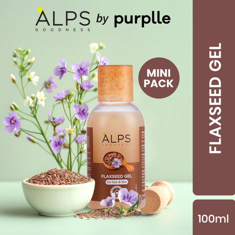 Buy Alps Goodness Flaxseed Gel (100 ml) I For Hair & Skin I Frizz-Control | Smoothening I Moisture Rich I Soft Long Hair-Purplle