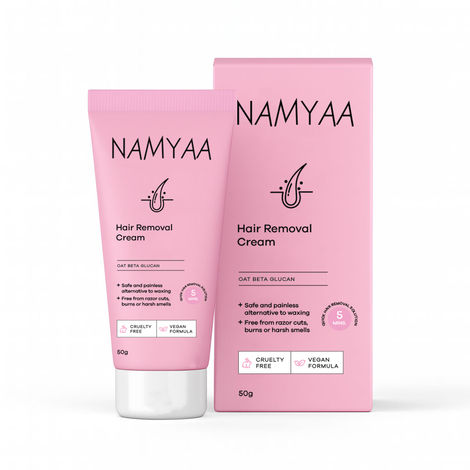 Buy Namyaa Hair Removal Cream for Intimate Skin Women 50 gm with After Wax Soothing Serum with Vitamin C-Purplle