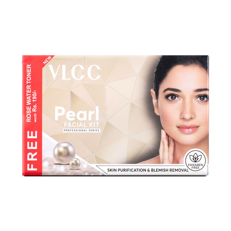 Buy VLCC Pearl Facial Kit + FREE Rose Water Toner Worth (300 gm + 100 ml)-Purplle